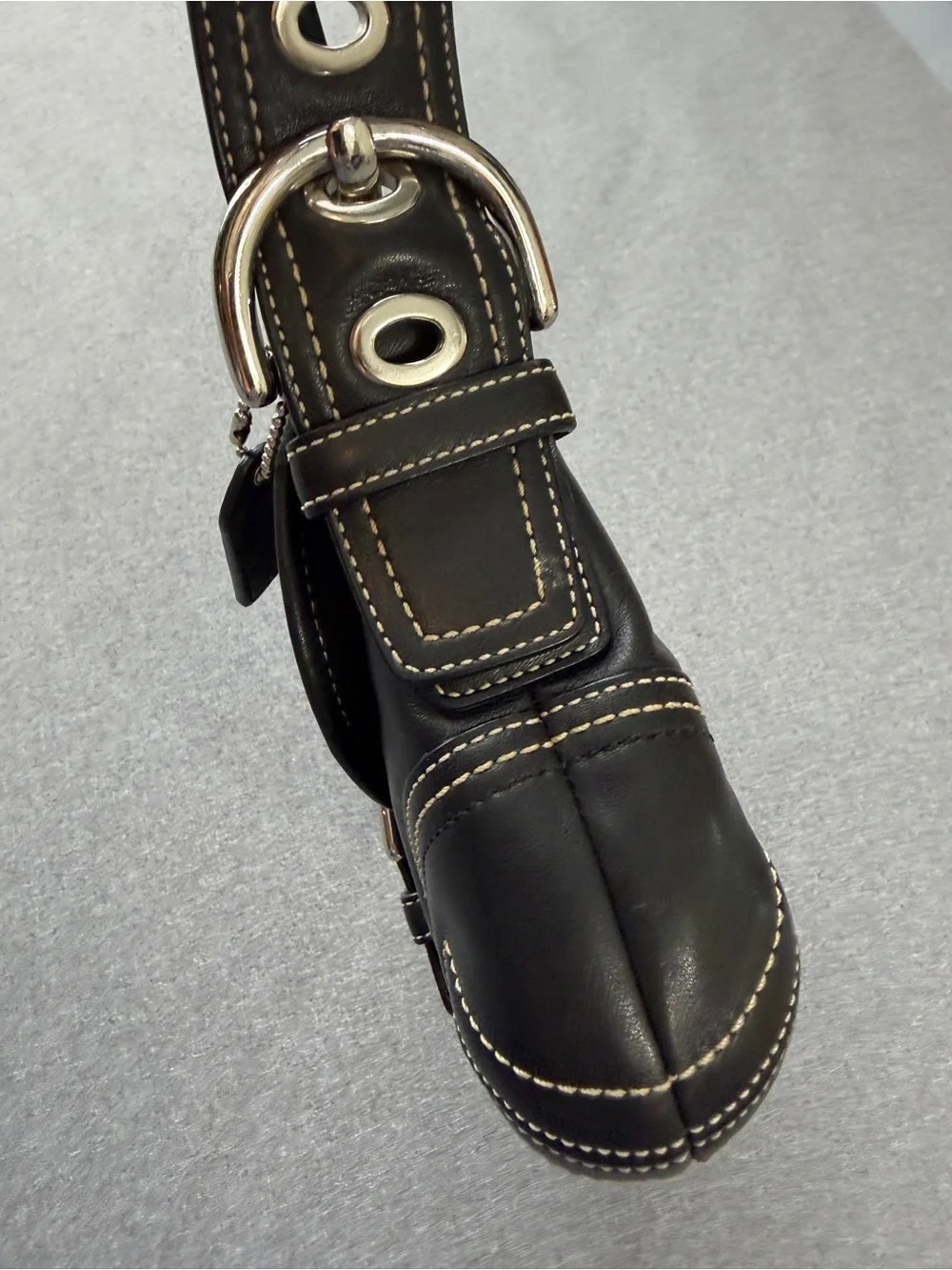 Coach F10188 Vintage Black Leather Small Soho Black Leather Shoulder Bag